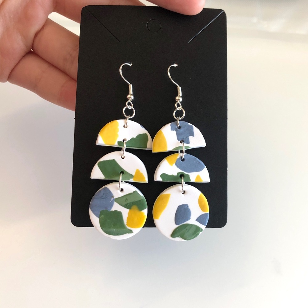 Handmade polymer clay earring